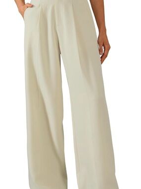 Wide Leg Cream Dress Pants